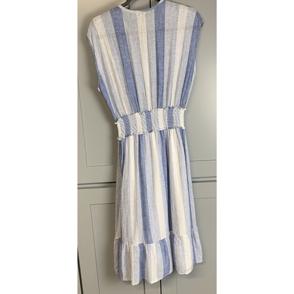 Rails Ashlyn Midi Dress Sz S Blue White Stripe Flowy Feminine Ethereal Cottage‎ - Picture 8 of 10